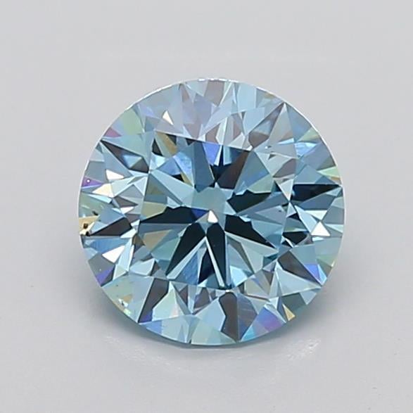 2.03 Ct. Fancy Vivid  Blue Round Lab Grown Diamond