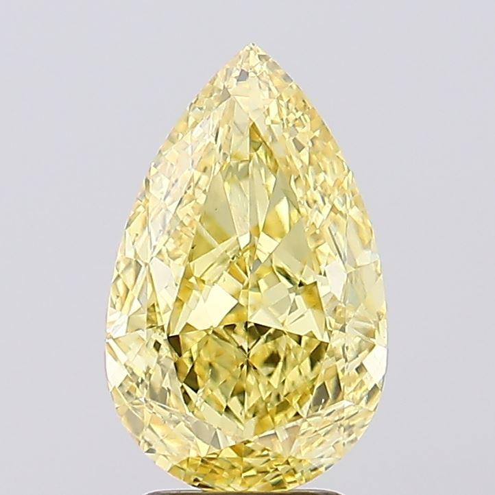 3.60 Ct. Fancy Vivid Yellow Pear Lab Grown Diamond