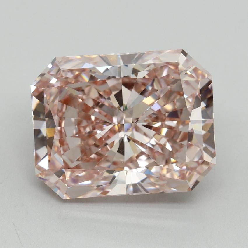 8.07 Ct. Fancy Intense Pink Radiant Lab Grown Diamond