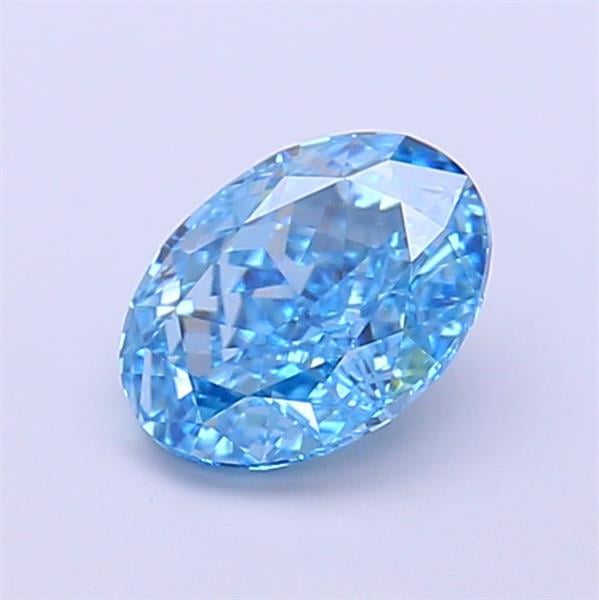 1.04 Ct. Fancy Vivid Blue Oval Lab Grown Diamond
