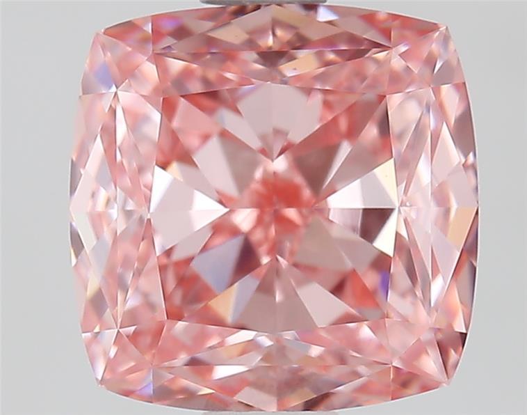 1.51 Ct. Fancy Vivid Pink Cushion Lab Grown Diamond