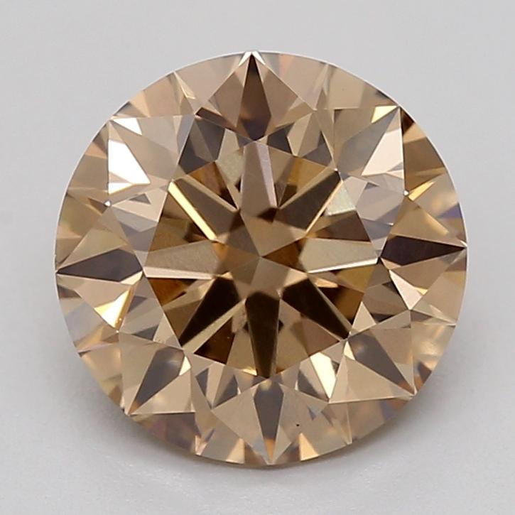 1.52 Ct. Light  Brown Round Lab Grown Diamond