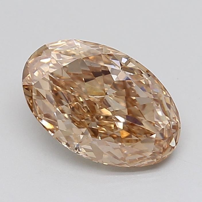 2.54 Ct. Light  Brown Oval Lab Grown Diamond