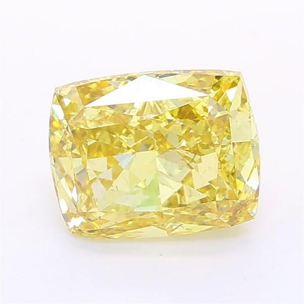 1.90 Ct. Fancy Intense Yellow Cushion Lab Grown Diamond