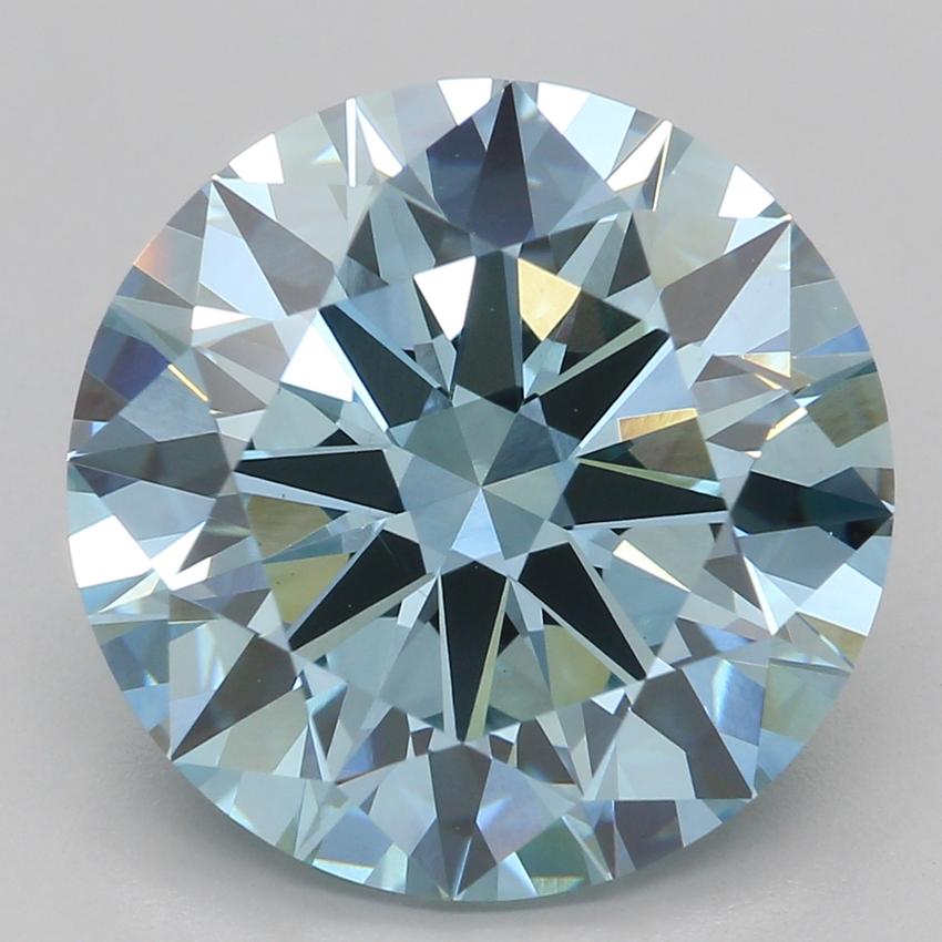 4.99 Ct. Fancy Vivid Blue Round Lab Grown Diamond