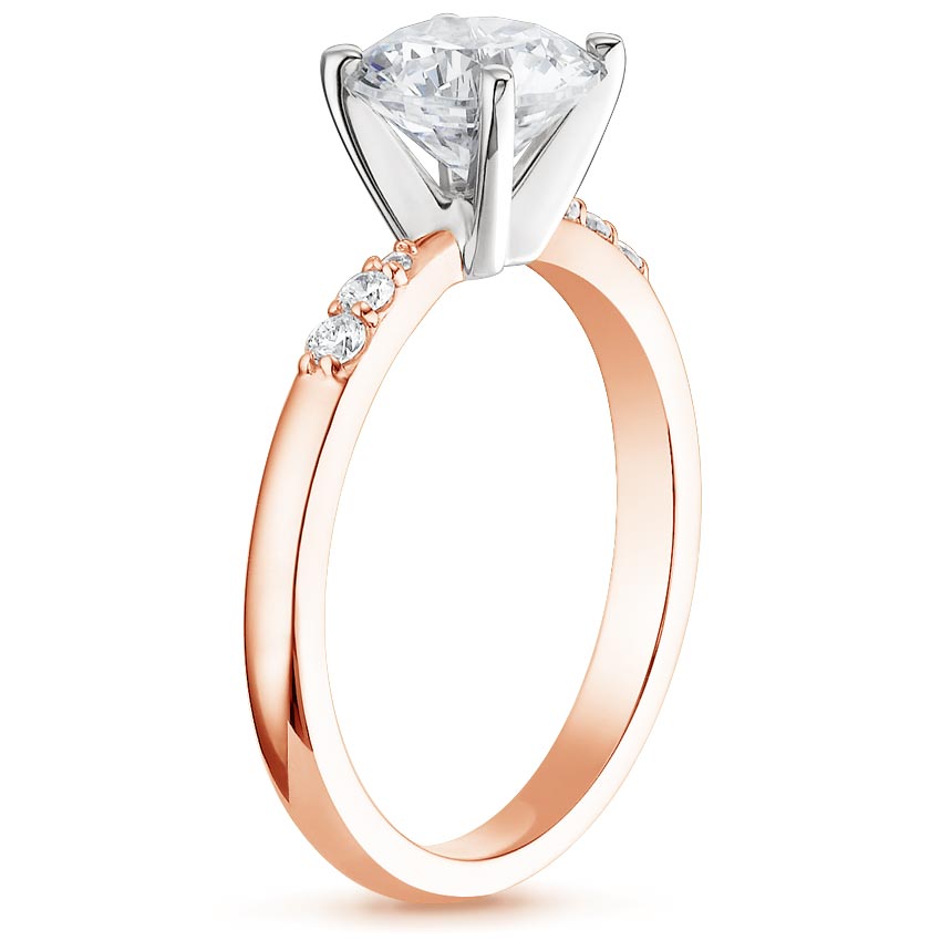 14K Rose Gold Lark Diamond Ring, large side view