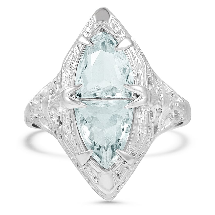 Edwardian Aquamarine Cocktail Ring