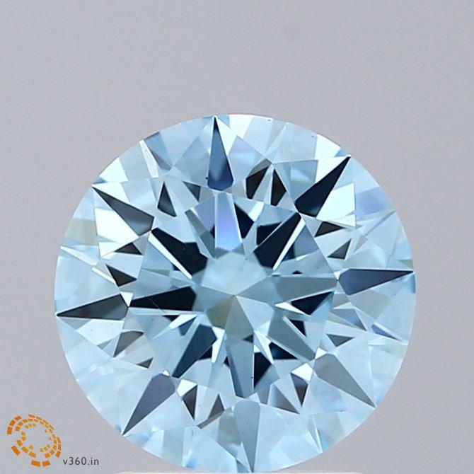 2.11 Ct. Fancy Vivid Blue Round Lab Grown Diamond
