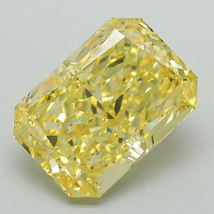 4.05 Ct. Fancy Vivid Yellow Radiant Lab Grown Diamond