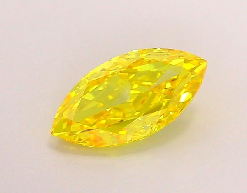 1.15 Ct. Fancy Vivid Yellow Marquise Lab Grown Diamond