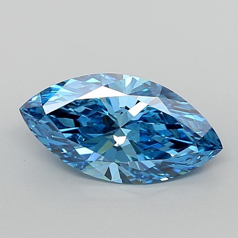 2.00 Ct. Fancy Vivid  Blue Marquise Lab Grown Diamond