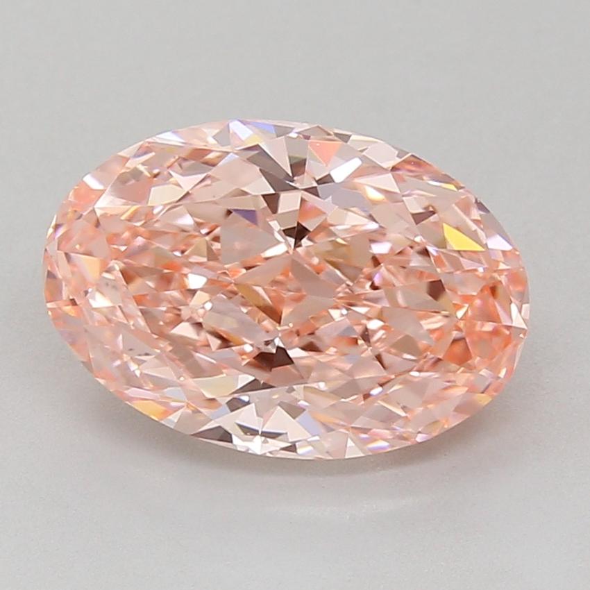 4.06 Ct. Fancy Vivid Pink Oval Lab Grown Diamond