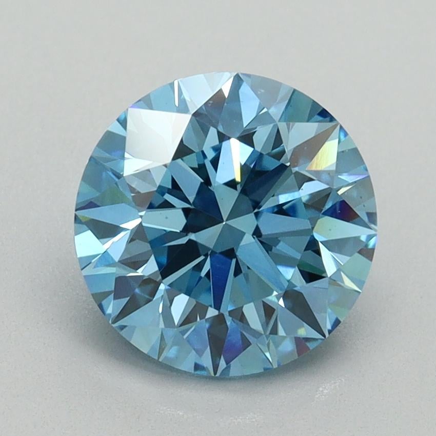 2.09 Ct. Fancy Vivid Blue Round Lab Grown Diamond