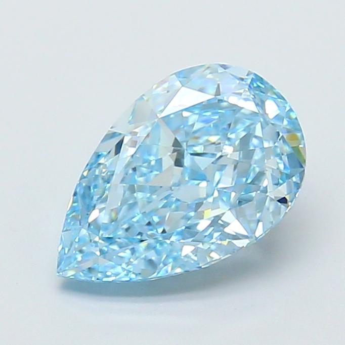 2.30 Ct. Fancy Vivid  Blue Pear Lab Grown Diamond