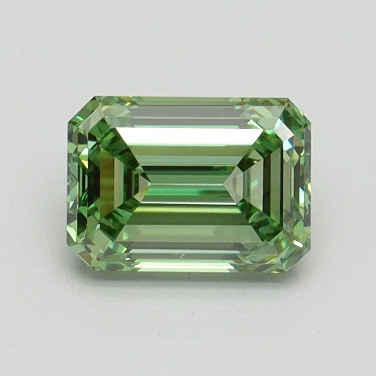 1.02 Ct. Fancy Vivid Pacific Green Emerald Lab Grown Diamond