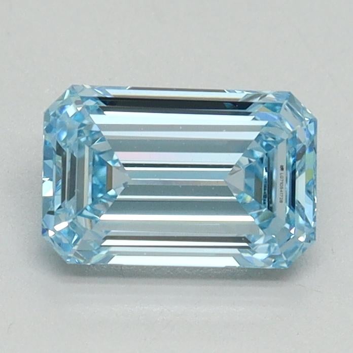 1.05 Ct. Fancy Intense Blue Emerald Lab Grown Diamond