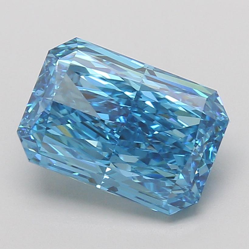 4.03 Ct. Fancy Vivid Blue Radiant Lab Grown Diamond