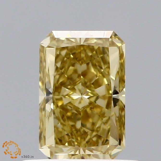 0.77 Ct. Fancy Intense  Yellow Radiant Lab Grown Diamond
