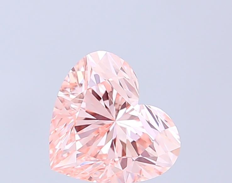 1.57 Ct. Fancy Intense  Pink Heart Lab Grown Diamond