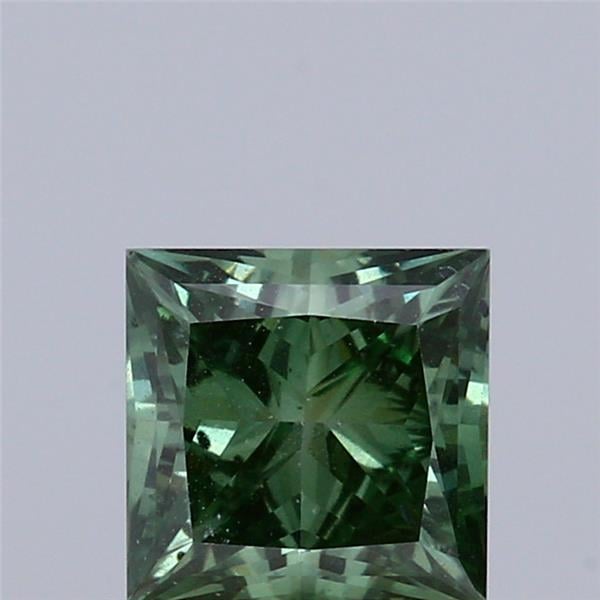 1.03 Ct. Fancy Vivid Green Princess Lab Grown Diamond