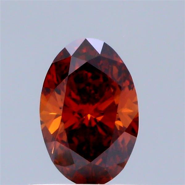 0.51 Ct. Fancy Deep Orange Oval Lab Grown Diamond