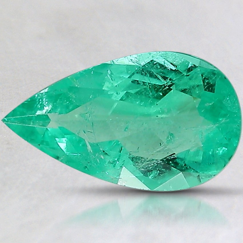 11x6.4mm Pear Colombian Emerald