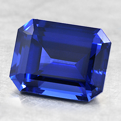 9x7mm Lab Grown Blue Emerald Sapphire