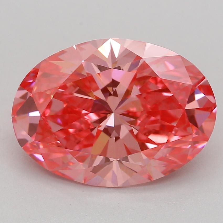 2.05 Ct. Fancy Vivid Pink Oval Lab Grown Diamond