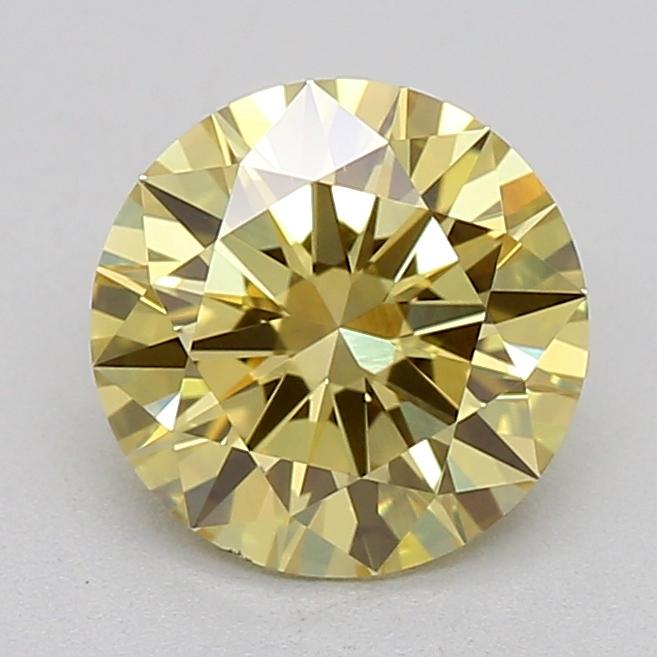 1.02 Ct. Fancy Vivid Yellow Round Lab Grown Diamond