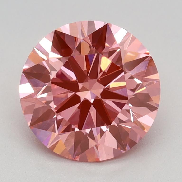 1.46 Ct. Fancy Vivid Pink Round Lab Grown Diamond