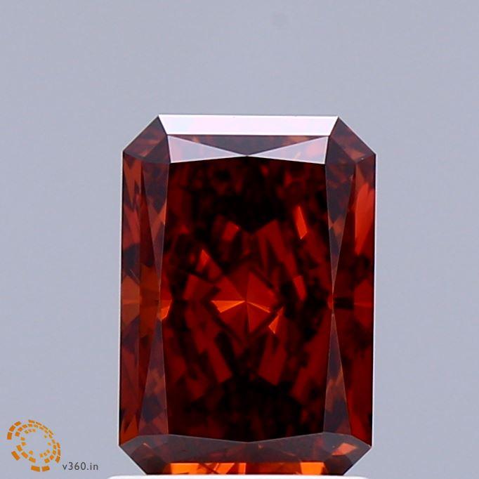 1.50 Ct. Fancy Vivid Orange Radiant Lab Grown Diamond