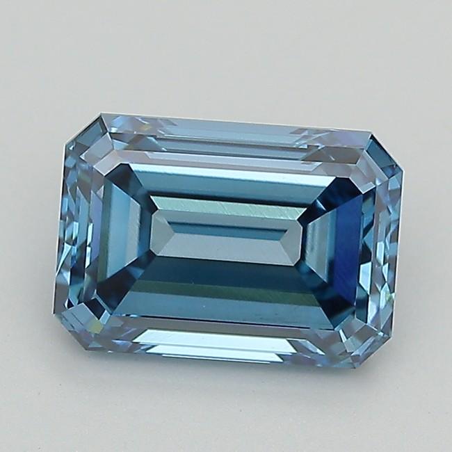 3.29 Ct. Fancy Vivid  Blue Emerald Lab Grown Diamond