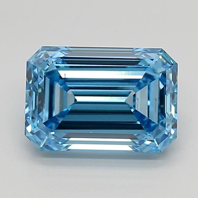 3.08 Ct. Fancy Vivid  Blue Emerald Lab Grown Diamond