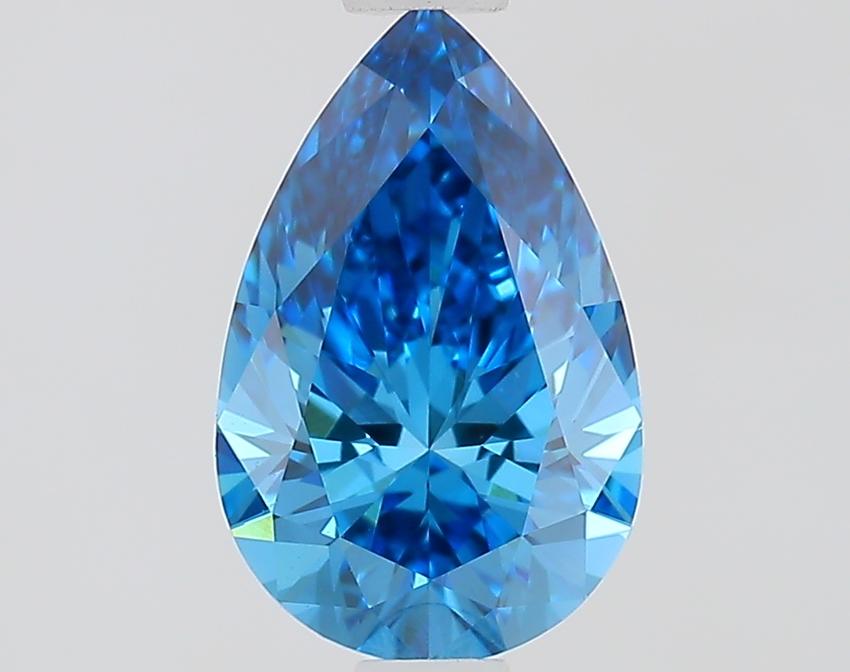 1.01 Ct. Fancy Vivid Blue Pear Lab Grown Diamond