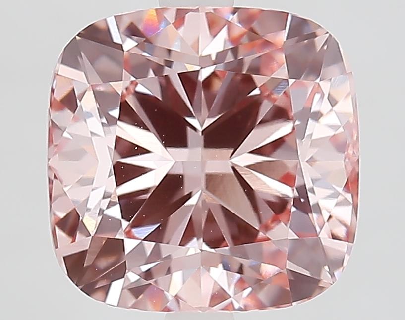 4.31 Ct. Fancy Vivid Pink Cushion Lab Grown Diamond
