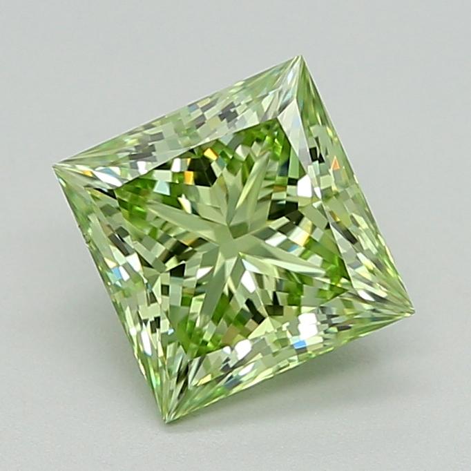 1.01 Ct. Fancy Vivid  Green Princess Lab Grown Diamond