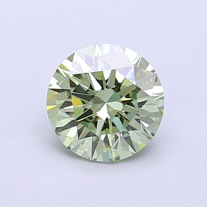 1.33 Ct. Fancy Vivid  Green Round Lab Grown Diamond