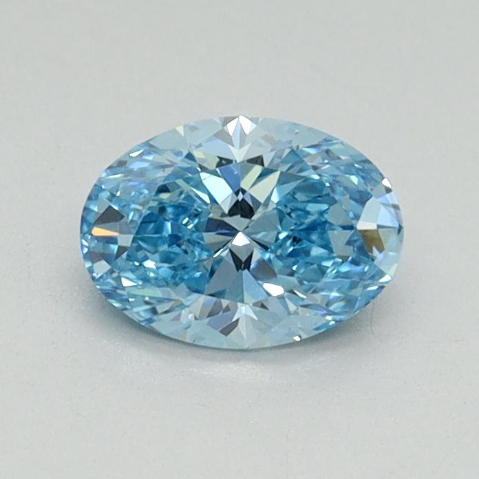 0.55 Ct. Fancy Vivid Blue Oval Lab Grown Diamond