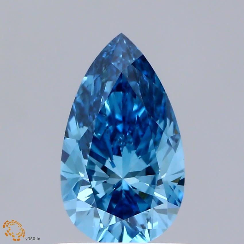 0.94 Ct. Fancy Vivid  Blue Pear Lab Grown Diamond