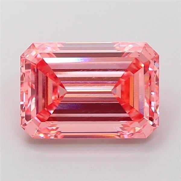4.12 Ct. Fancy Vivid  Pink Emerald Lab Grown Diamond