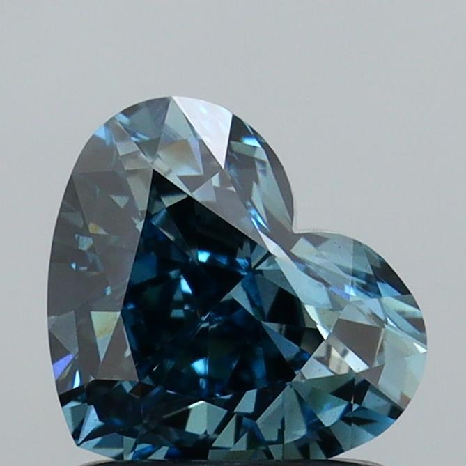 1.06 Ct. Fancy Deep  Blue Heart Lab Grown Diamond