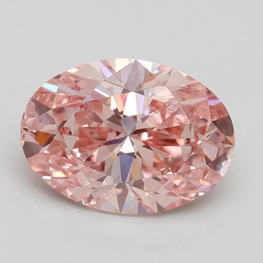 2.01 Ct. Fancy Intense Pink Oval Lab Grown Diamond