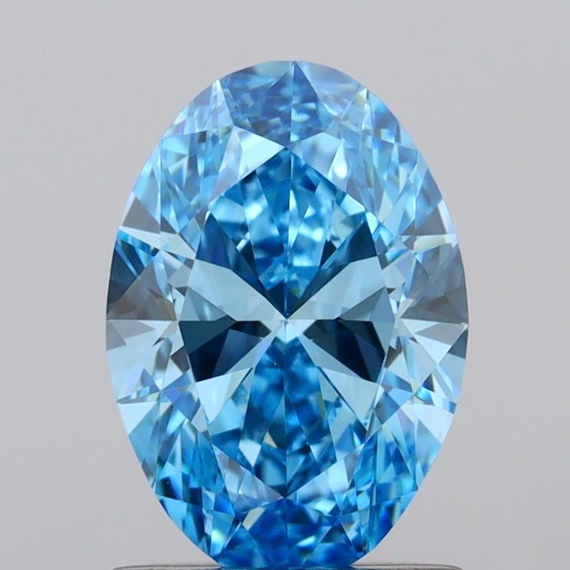 1.00 Ct. Fancy Vivid  Blue Oval Lab Grown Diamond