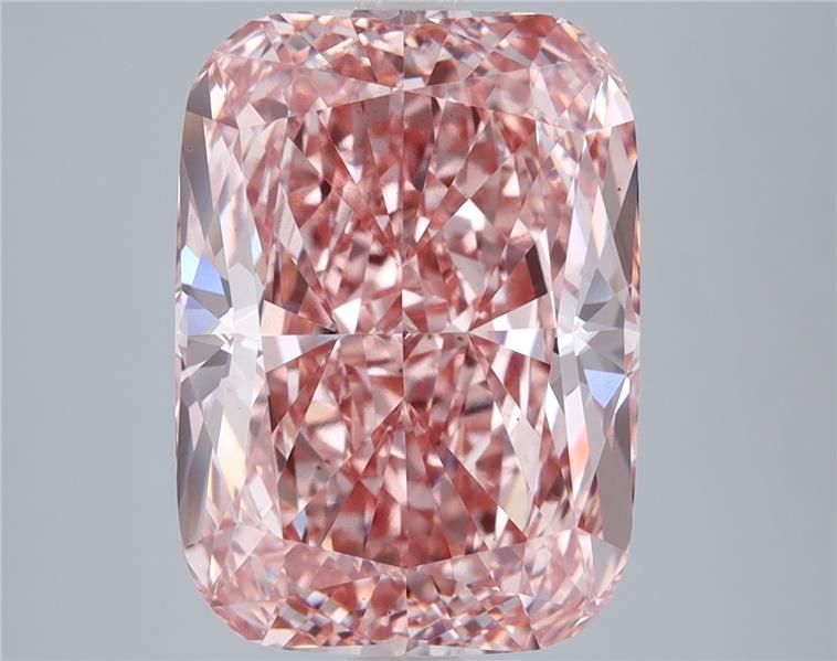 8.02 Ct. Fancy Vivid Pink Cushion Lab Grown Diamond