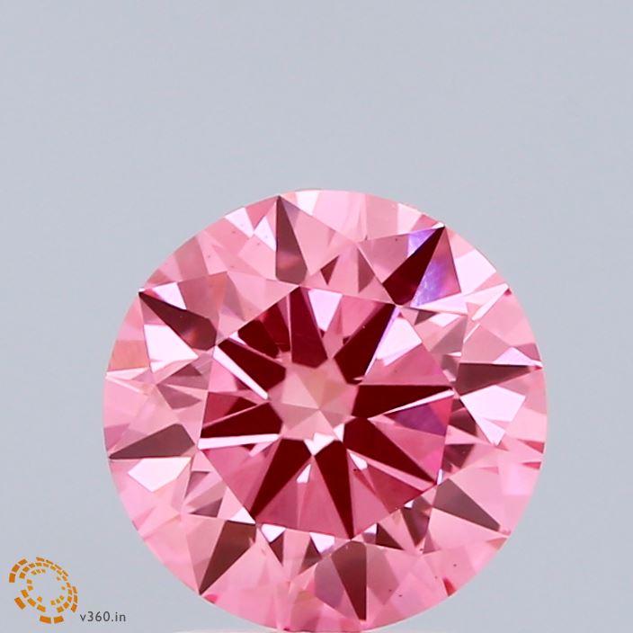 2.03 Ct. Fancy Vivid Pink Round Lab Grown Diamond