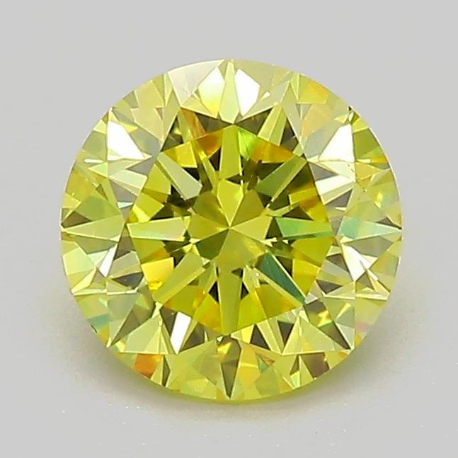 1.24 Ct. Fancy Vivid  Yellow Round Lab Grown Diamond