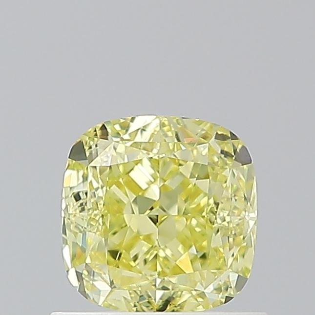 1.01 Ct. Fancy Intense  Yellow Cushion Diamond