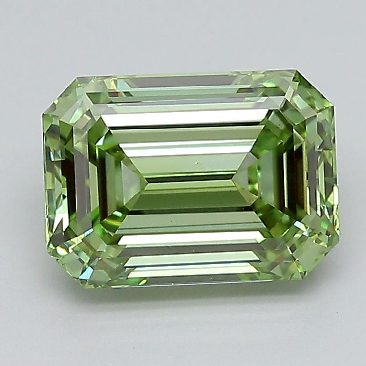 3.03 Ct. Fancy Vivid  Green Emerald Lab Grown Diamond