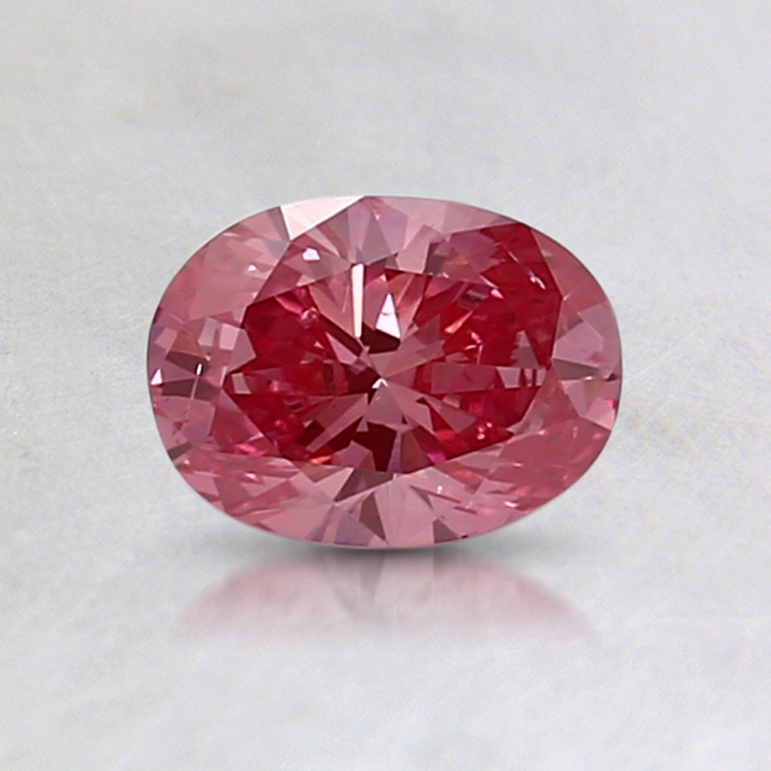 0.61 Ct. Fancy Vivid Pink Oval Lab Grown Diamond