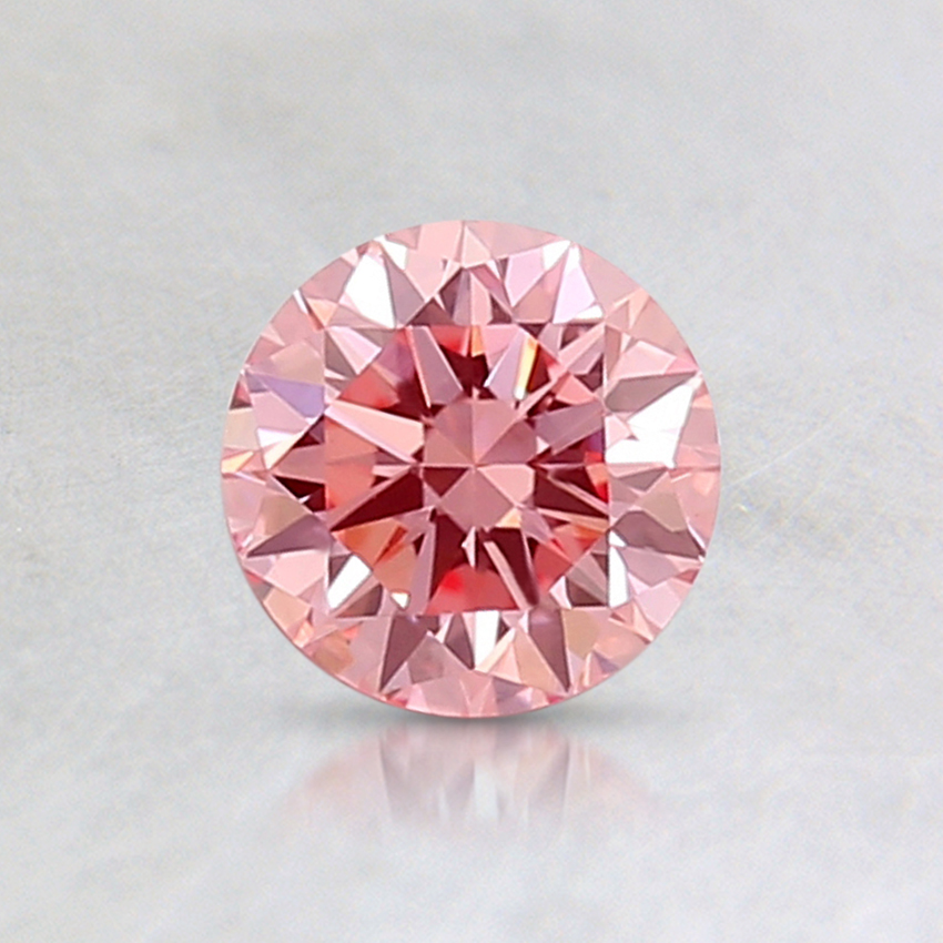 0.62 Ct. Fancy Intense Pink Round Lab Created Diamond